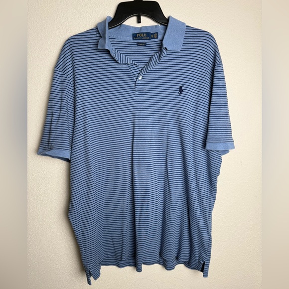 Polo Ralph Lauren Other - Polo Ralph Lauren Men Size XL Blue Striped short sleeve classic fit Polo shirt